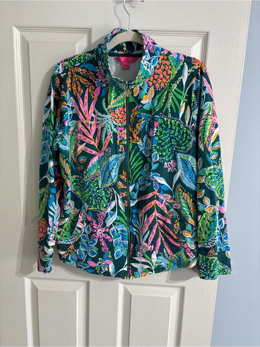 Lilly Pulitzer Multicolor Tropical Print Zip Jacket